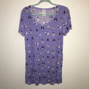 NITE NITE MUNKI MUNKI Sz L Blue Dog Nightgown
